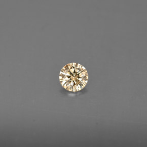 Diamante amarillo natural de 0,14 ct, corte redondo, VS
