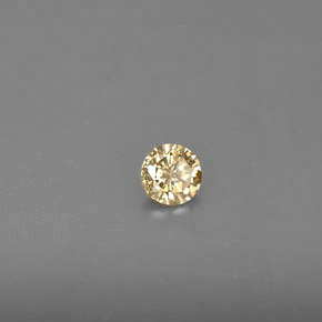 Diamante amarillo natural de 0,14 ct, corte redondo, VS