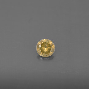 Diamante Champán natural de 0.17 ct, Corte Redondo, VS