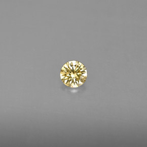Diamante Champán natural de 0.13 ct, Corte Redondo, VS
