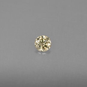 Diamante amarillo natural de 0,15 ct, corte redondo, VS