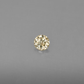 Diamante amarillo natural de 0,15 ct, corte redondo, VS