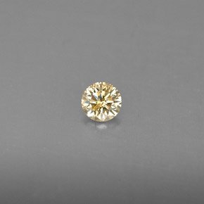Diamante amarillo natural de 0,17 ct, corte redondo, VS