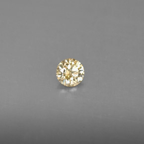Diamante amarillo natural de 0,17 ct, corte redondo, VS