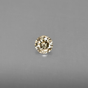 Diamante amarillo natural de 0,18 ct, corte redondo, VS