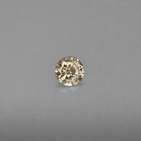 Diamante amarillo natural de 0,18 ct, corte redondo, VS