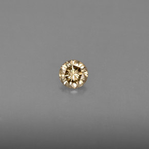 Diamante amarillo natural de 0,16 ct, corte redondo, VS