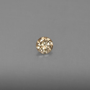 Diamante amarillo natural de 0,16 ct, corte redondo, VS