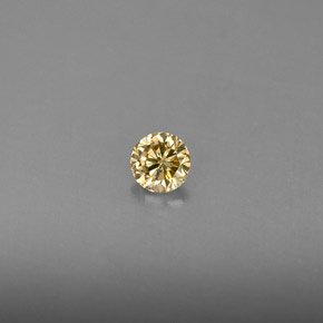 Diamante Champán natural de 0.17 ct, Corte Redondo, VS
