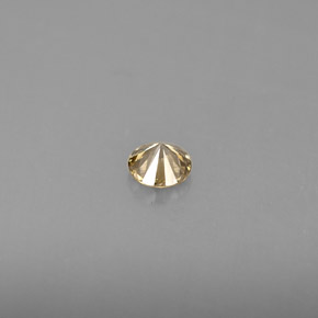 Diamante amarillo natural de 0,19 ct, corte redondo, VS