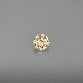 Diamante amarillo natural de 0,17 ct, corte redondo, VS