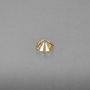 Diamante amarillo natural de 0,17 ct, corte redondo, VS