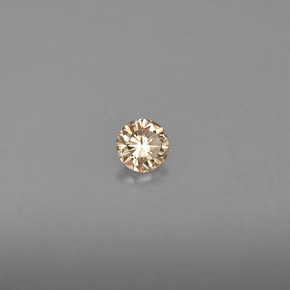 Diamante amarillo natural de 0,16 ct, corte redondo, VS