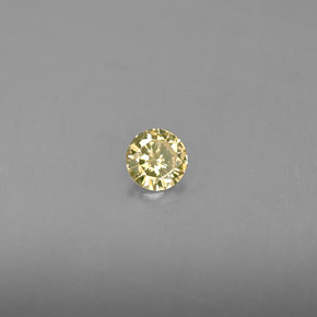 Diamante amarillo natural de 0,14 ct, corte redondo, VS
