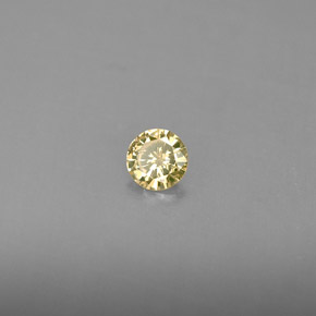 Diamante amarillo natural de 0,14 ct, corte redondo, VS