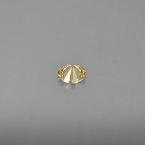 Diamante amarillo natural de 0,14 ct, corte redondo, VS