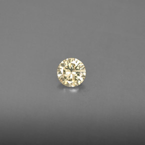 Diamante amarillo natural de 0,15 ct, corte redondo, VS