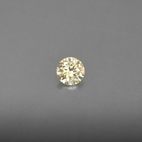 Diamante amarillo natural de 0,15 ct, corte redondo, VS