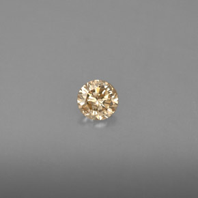 Diamante Champán natural de 0.19 ct, Corte Redondo, VS