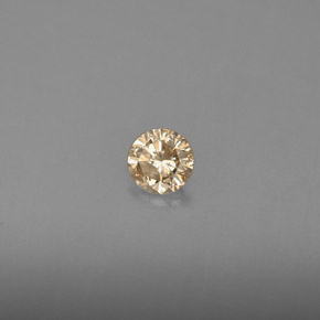 Diamante Champán natural de 0.19 ct, Corte Redondo, VS