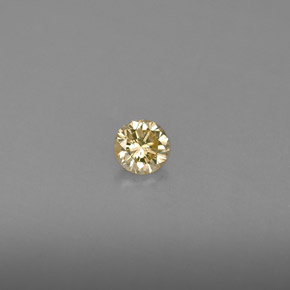 Diamante amarillo natural de 0,16 ct, corte redondo, VS