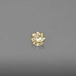 Diamante amarillo natural de 0,16 ct, corte redondo, VS