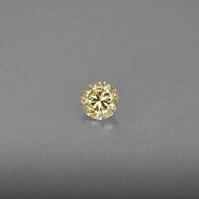 Diamante amarillo natural de 0,18 ct, corte redondo, VS
