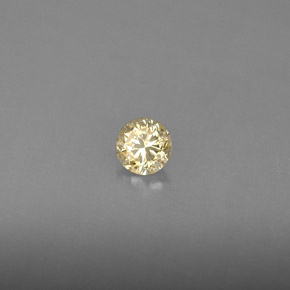 Diamante amarillo natural de 0,18 ct, corte redondo, VS