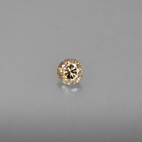 Diamante Champán natural de 0.15 ct, Corte Redondo, VS