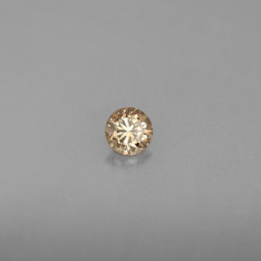 Diamante Champán natural de 0.15 ct, Corte Redondo, VS