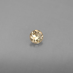 Diamante amarillo natural de 0,16 ct, corte redondo, VS