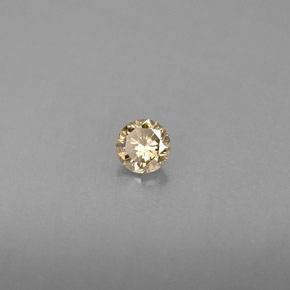 Diamante amarillo natural de 0,16 ct, corte redondo, VS