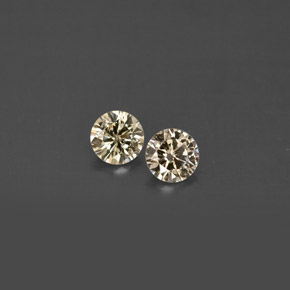 Gemas de diamante amarillo natural de  ct, corte redondo, VS