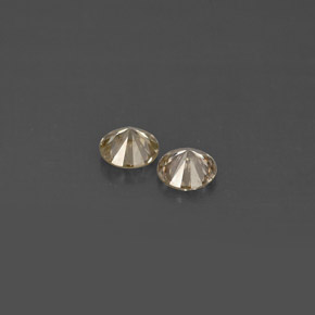 Gemas de diamante amarillo natural de  ct, corte redondo, VS