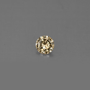 Diamante amarillo natural de 0,15 ct, corte redondo, VS