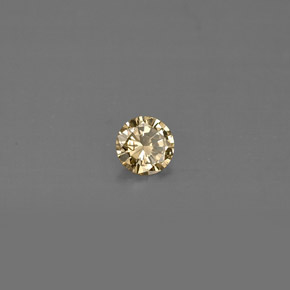 Diamante amarillo natural de 0,15 ct, corte redondo, VS