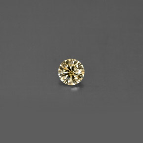 Diamante amarillo natural de 0,14 ct, corte redondo, VS