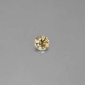 Diamante amarillo natural de 0,18 ct, corte redondo, VS