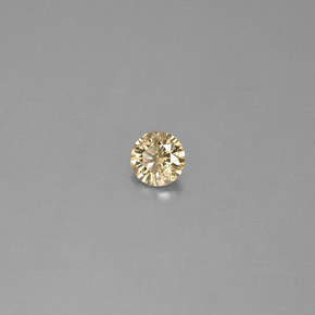 Diamante amarillo natural de 0,18 ct, corte redondo, VS