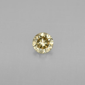 Diamante amarillo natural de 0,23 ct, corte redondo, VS
