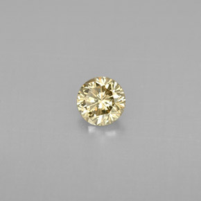 Diamante amarillo natural de 0,23 ct, corte redondo, VS