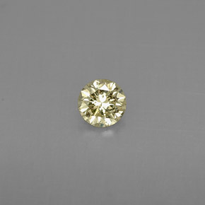 Diamante amarillo natural de 0,22 ct, corte redondo, VS