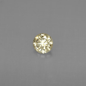 Diamante amarillo natural de 0,22 ct, corte redondo, VS
