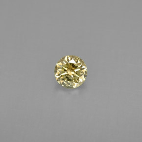 Diamante amarillo natural de 0,22 ct, corte redondo, VS