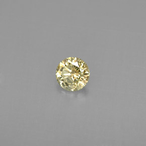 Diamante amarillo natural de 0,22 ct, corte redondo, VS
