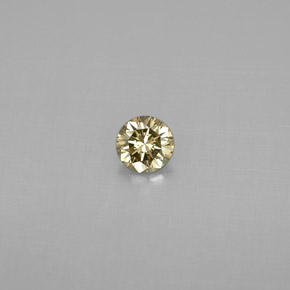 Diamante amarillo natural de 0,20 ct, corte redondo, VS