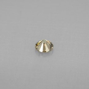 Diamante amarillo natural de 0,20 ct, corte redondo, VS