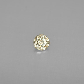 Diamante amarillo natural de 0,17 ct, corte redondo, VS