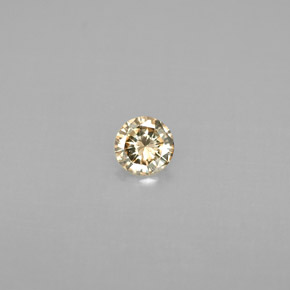Diamante amarillo natural de 0,18 ct, corte redondo, VS