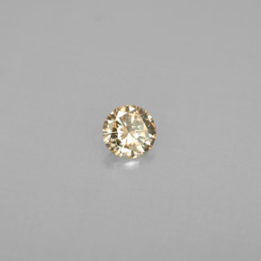 Diamante amarillo natural de 0,18 ct, corte redondo, VS